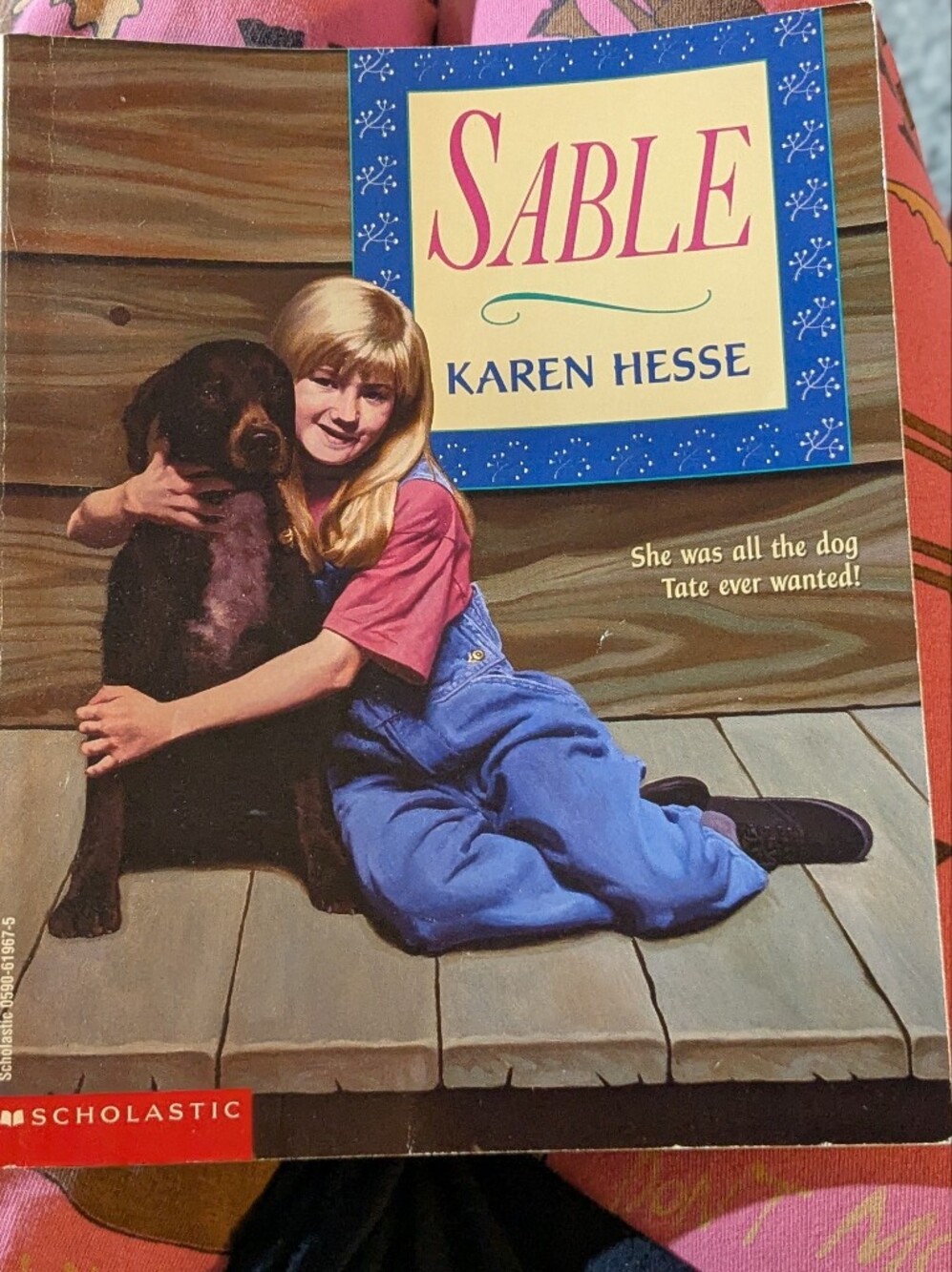 Vintage 1995 Sable Karen Hesse First Scholastic Printing Paperback Dog Book